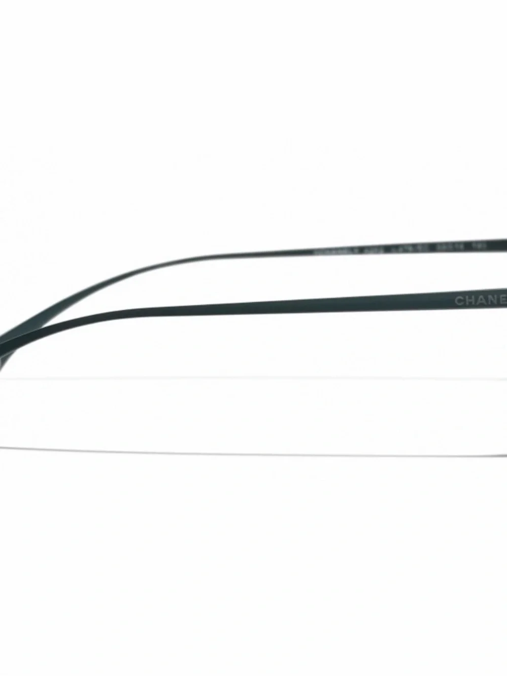 CHANEL Green Mirrored Geometric Sunglasses